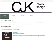 Tablet Screenshot of cjkwebdesign.com